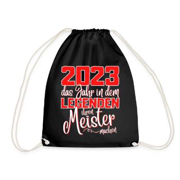Meister 2023 Abschluss - Das Legende - Turnbeutel - Schwarz - Vorne