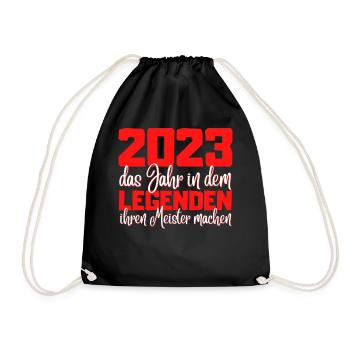 Meister 2023 Abschluss - Das Legende - Turnbeutel - Schwarz - Vorne
