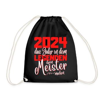 Meister 2024 Abschluss - Das Legende - Turnbeutel - Schwarz - Vorne
