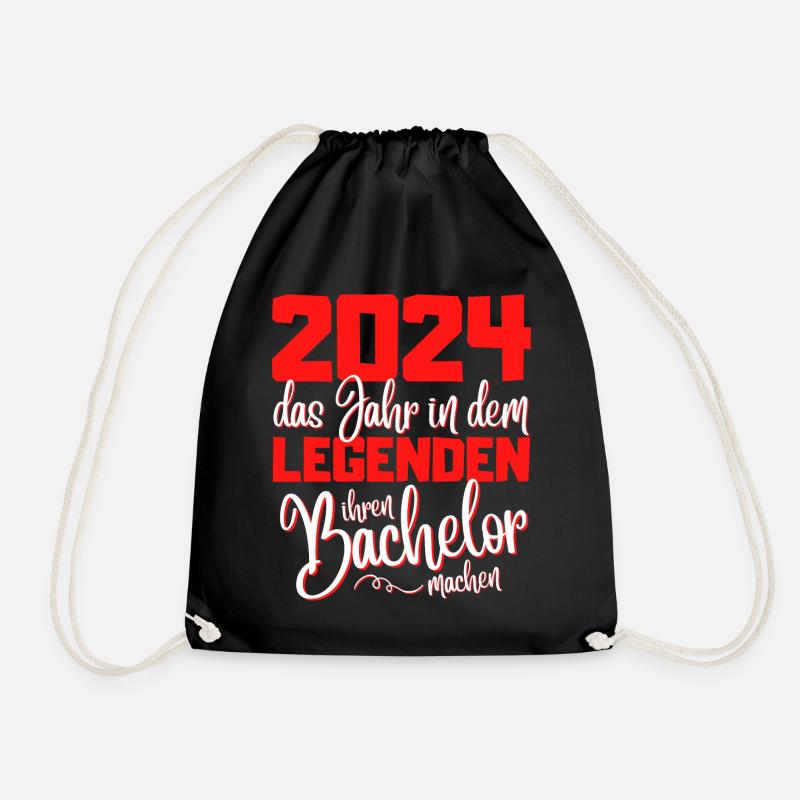 Lustiges Bachelor 2024 Abschluss Legenden - Turnbeutel - Schwarz
