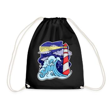 Lighthouse Coast Sea Sea - Drawstring Bag - black - Front