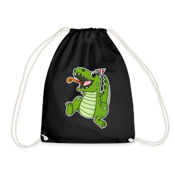 Dino Party - Drawstring Bag - black - Front