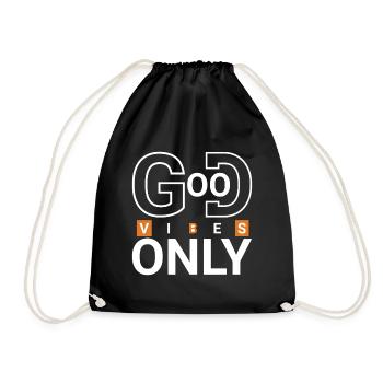Good Vibes Only - Drawstring Bag - black - Front