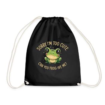 Rainette aux yeux rouges Mignon - Sac de sport léger - noir - Devant