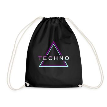 Techno House Party EDM Festival Goa Electro Rave - Turnbeutel - Schwarz - Vorne