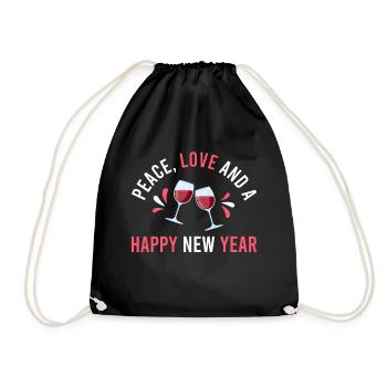 Réveillon du Nouvel An, Paix, Amour, Bonne Année - Sac de sport léger - noir - Devant