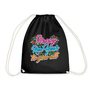 Réveillon du Nouvel An, Paix, Amour, Bonne Année - Sac de sport léger - noir - Devant