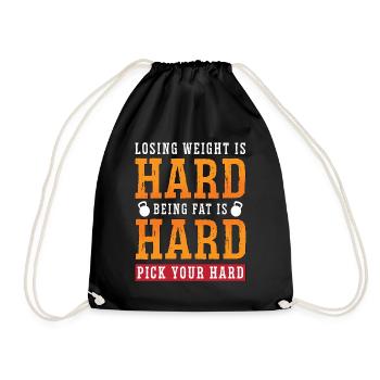 Régime faible en glucides Perdre du poids est difficile Régime sain - Sac de sport léger - noir - Devant