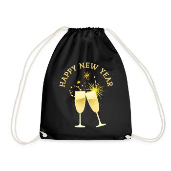 Cheers! - Happy New Year - Drawstring Bag - black - Front