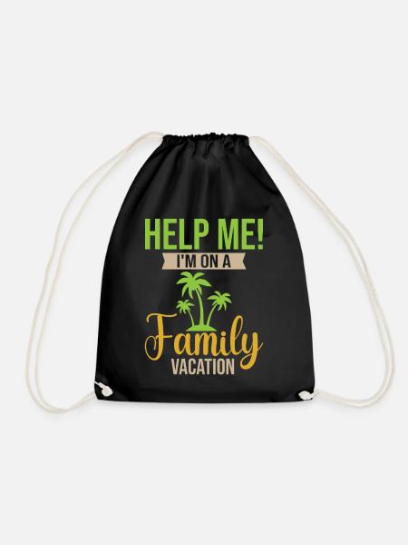 Vacances en famille 2023 - Aidez-moi je suis sur un vac familial - Sac de sport léger - noir