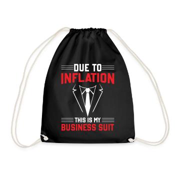 Inflation due à l’inflation Ceci est mon affaire sui - Sac de sport léger - noir - Devant
