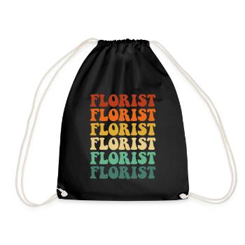 Florist, Flowers Gardener florist - Turnbeutel - Schwarz - Vorne