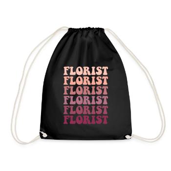 Florist, Flowers Gardener florist - Turnbeutel - Schwarz - Vorne