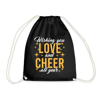 Réveillon du Nouvel An, Paix, Amour, Bonne Année - Sac de sport léger - noir - Devant