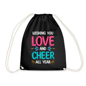 Réveillon du Nouvel An, Paix, Amour, Bonne Année - Sac de sport léger - noir - Devant