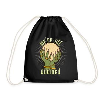 Crystal ball divination clairvoyant funny saying - Drawstring Bag - black - Front