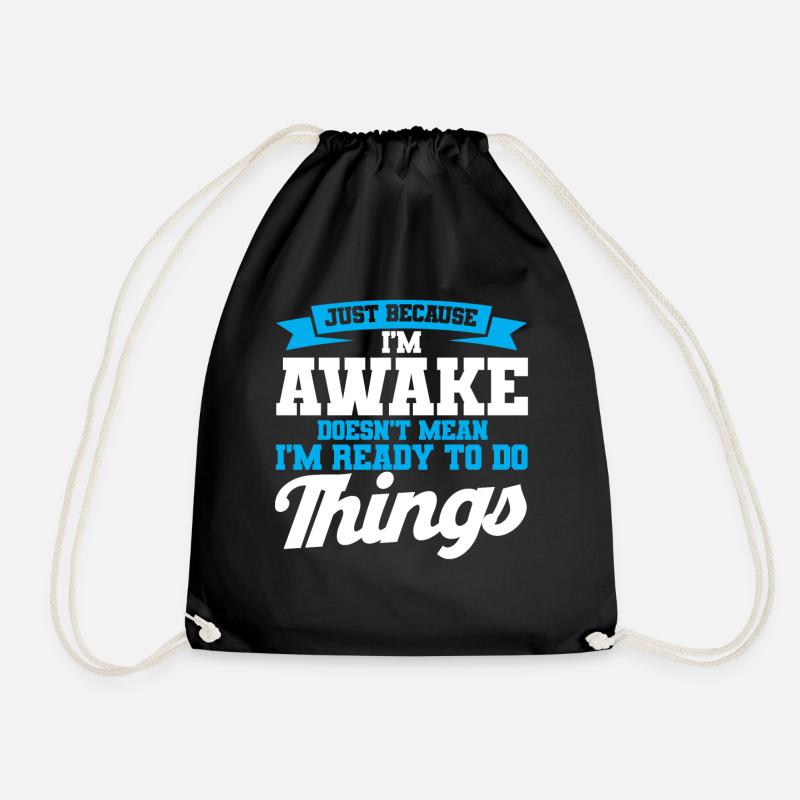 Twins - Drawstring Bag - black
