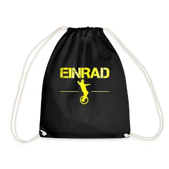 Einrad - Turnbeutel - Schwarz - Vorne