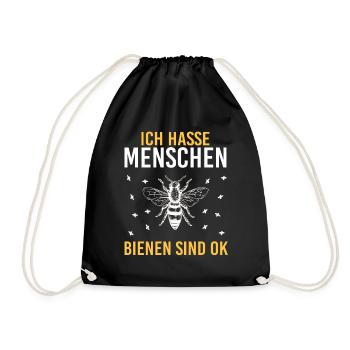 Beekeeping and honey - Drawstring Bag - black - Front