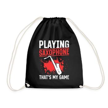 Saxophone Player - Playing Saxophone That's My Gam - Drawstring Bag - black - Front