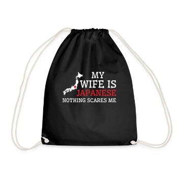 Rien ne me fait peur, épouse japonaise Japon - Sac de sport léger - noir - Devant
