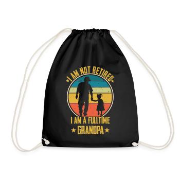 Je ne suis pas à la retraite je suis un grand-père à temps plein - Sac de sport léger - noir - Devant