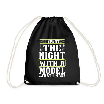 Architect Architects I Spent Night Architecture - Drawstring Bag - black - Front