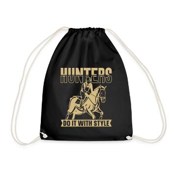 Show Jumping Hunters Do It With Equine Show Jumper - Turnbeutel - Schwarz - Vorne