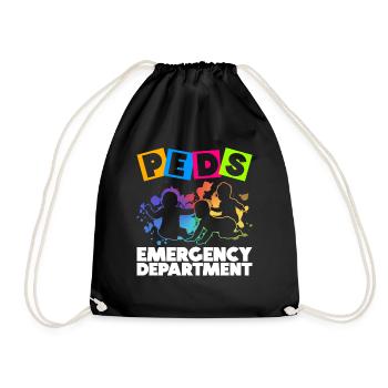 Children Nurse Infant Pediatrics - Drawstring Bag - black - Front