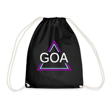 GOA Techno House Party EDM Festival Electro Rave - Drawstring Bag - black - Front