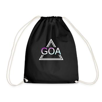 GOA Techno House Party EDM Festival Electro Rave - Turnbeutel - Schwarz - Vorne