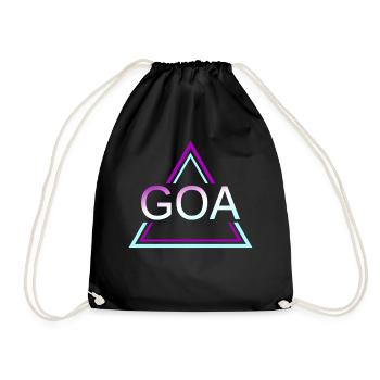 GOA Techno House Party EDM Festival Electro Rave - Turnbeutel - Schwarz - Vorne