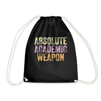 Studenten Absolute Academic Weapon - Turnbeutel - Schwarz - Vorne