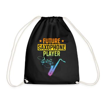 Saxophoniste Bébé Saxophoniste - Futur Saxopho - Sac de sport léger - noir - Devant
