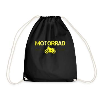 Motorcycle - Drawstring Bag - black - Front