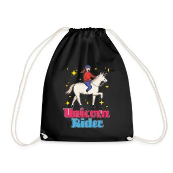 Dressage Unicorn Rider Horse Riding Dressage Rider - Turnbeutel - Schwarz - Vorne
