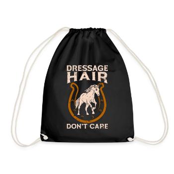 Dressage Hair Don't Care Horse Show Dressage Rider - Turnbeutel - Schwarz - Vorne