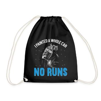 I Painted A Whole Car No Runs - Drawstring Bag - black - Front