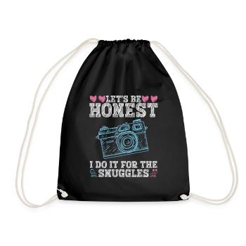 Newborn Photographer Baby Photography Saying - Drawstring Bag - black - Front