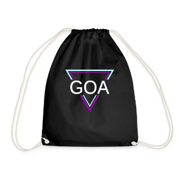 GOA Techno House Party EDM Festival Electro Rave - Turnbeutel - Schwarz - Vorne