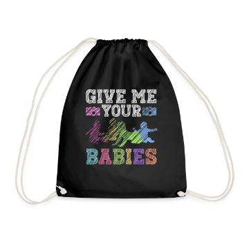 Photographe nouveau-né Photographie de bébé Dicton - Sac de sport léger - noir - Devant