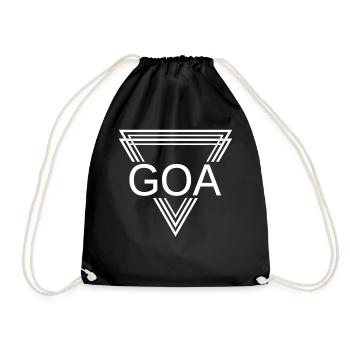 GOA Techno House Party EDM Festival Electro Rave - Drawstring Bag - black - Front