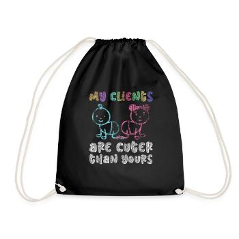 Newborn Photographer Baby Photography Saying - Drawstring Bag - black - Front
