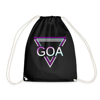 GOA Techno House Party EDM Festival Electro Rave - Turnbeutel - Schwarz - Vorne