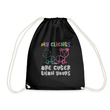 Newborn Photographer Baby Photography Saying - Drawstring Bag - black - Front