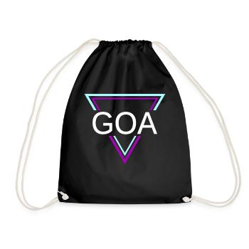 GOA Techno House Party EDM Festival Electro Rave - Turnbeutel - Schwarz - Vorne