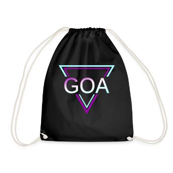 GOA Techno House Party EDM Festival Electro Rave - Drawstring Bag - black - Front