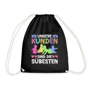 Unsere Kunden Sind Die Süßesten - Babyfotografin - Turnbeutel - Schwarz - Vorne