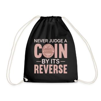 Coin Collector Numismatics Rare Coins Coin Lover - Drawstring Bag - black - Front