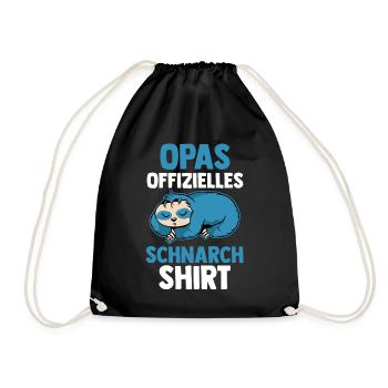 Koala Papa's Official Snoring - Drawstring Bag - black - Front
